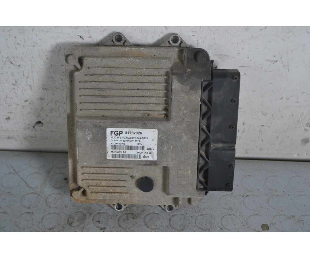 Centralina ECU Fiat Grande Punto Dal 2005 al 2018 Cod 51792926 90 cv  1660206959107