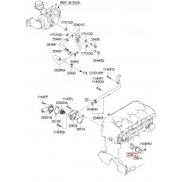 Guarnizione motore Hyundai H-1 Dal 2018 in poi Cod 25612 4A700  1662717611475