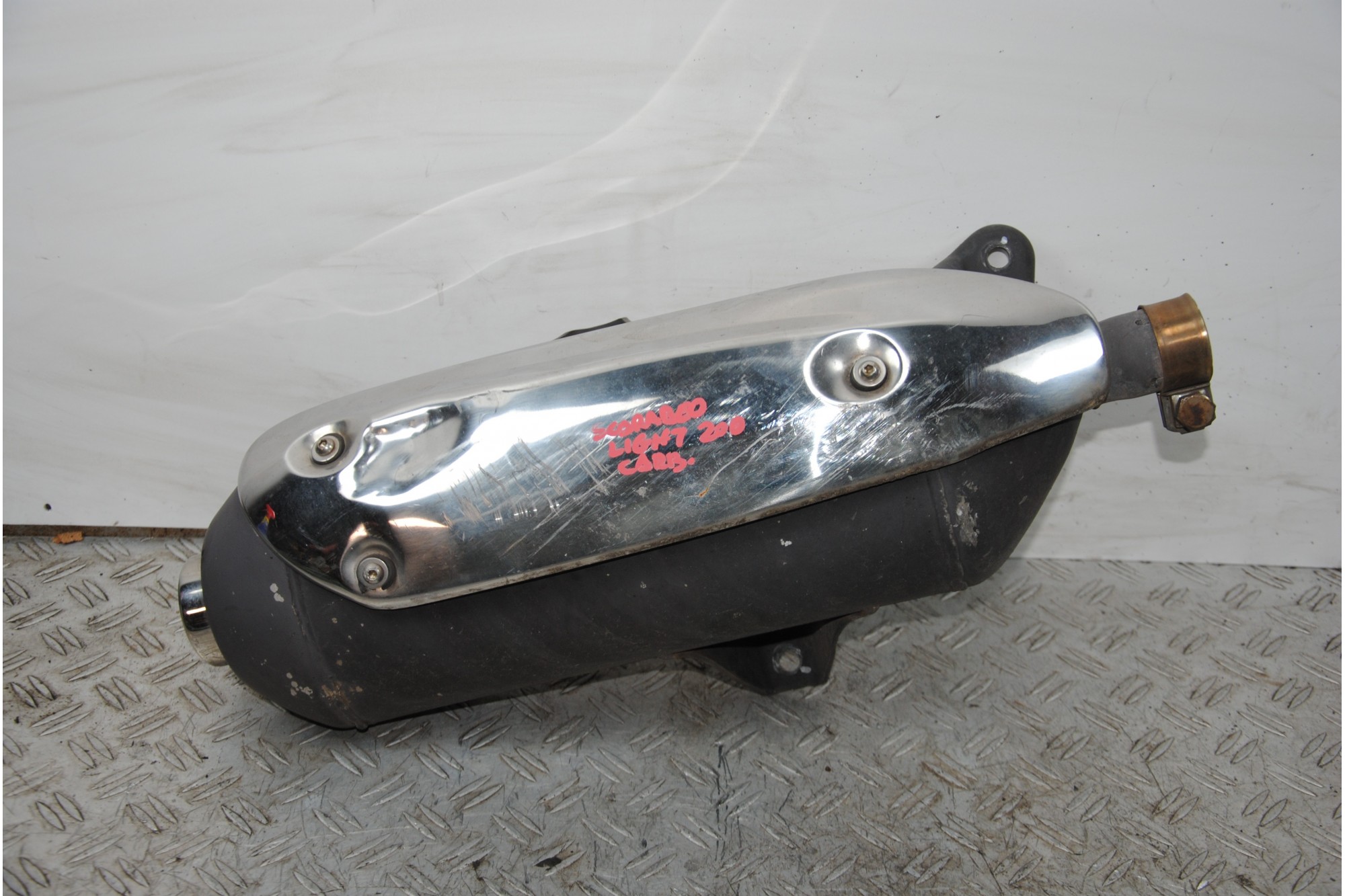 Marmitta Terminale Di Scarico Aprilia Scarabeo Light 200 Carburatore dal 2007 al 2013  1669288788599