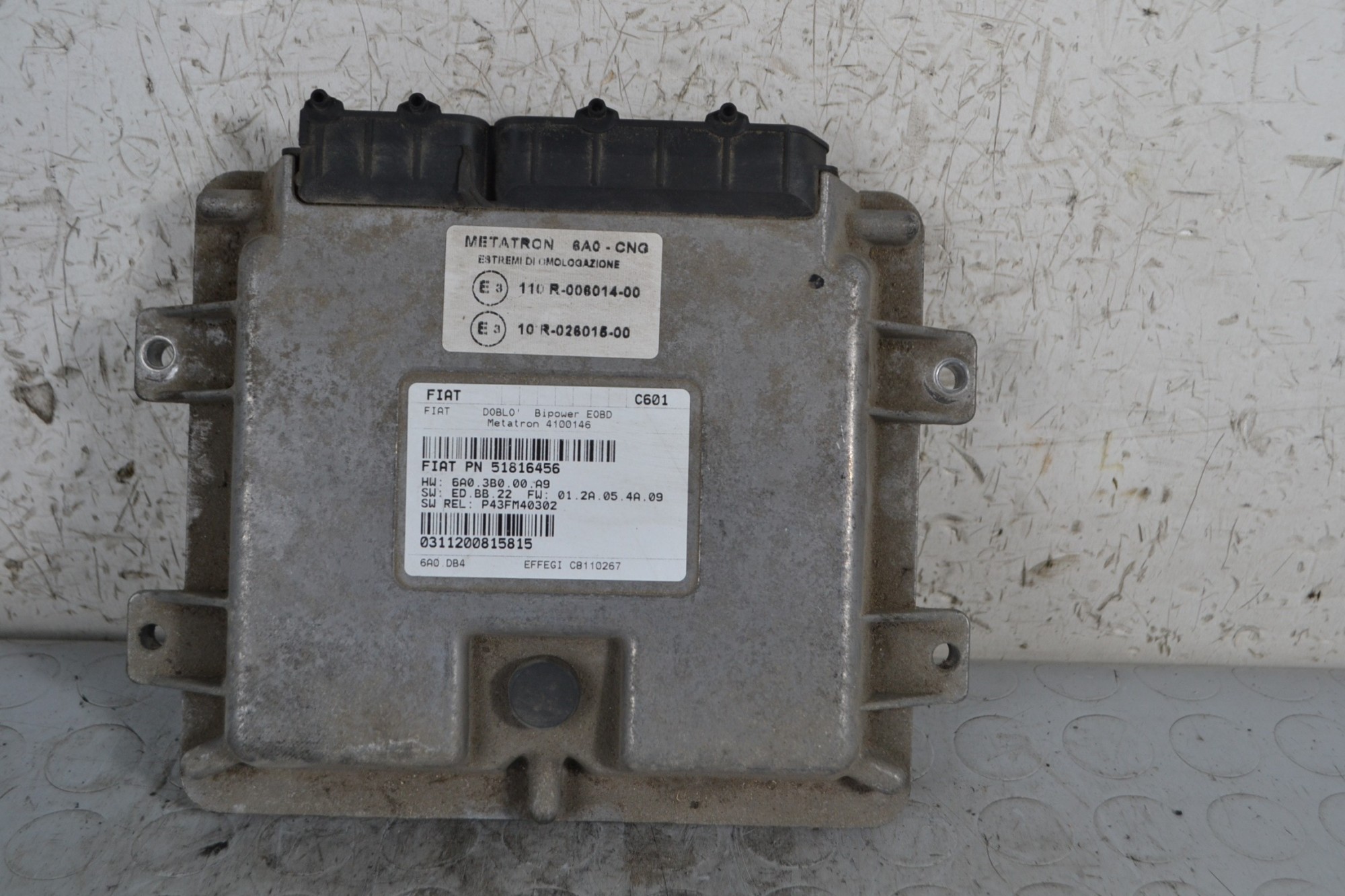 Centralina ECU Fiat Doblo Bipower Dal 2002 al 2009 Cod 51816456  1670256491366