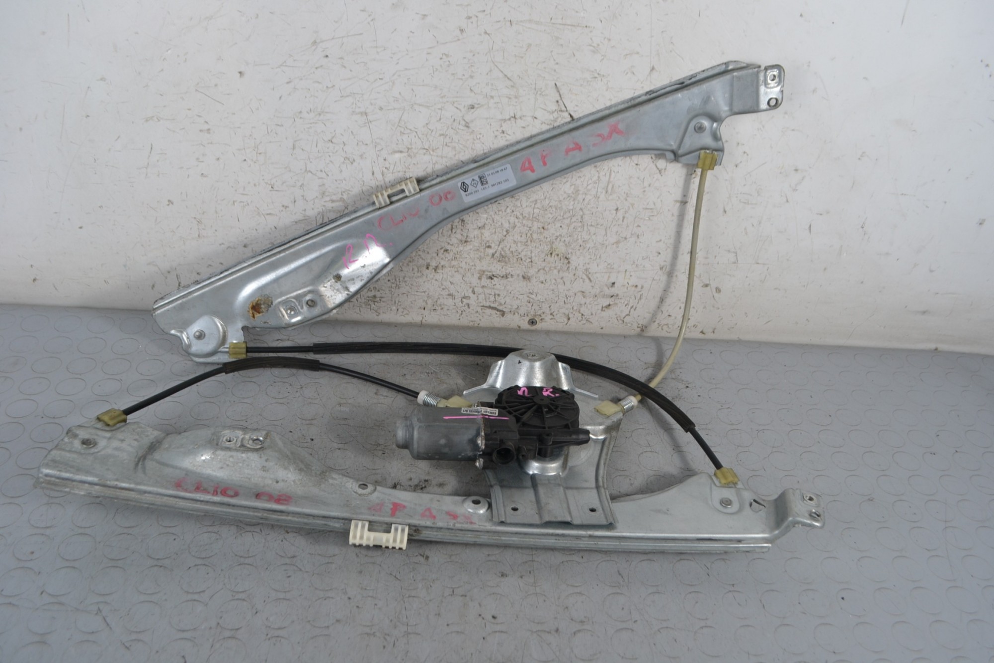 Macchinetta alzacristalli anteriore SX Renault Clio Grandtour Dal 2005 al 2013 Cod 8200291145-J  1674749577780