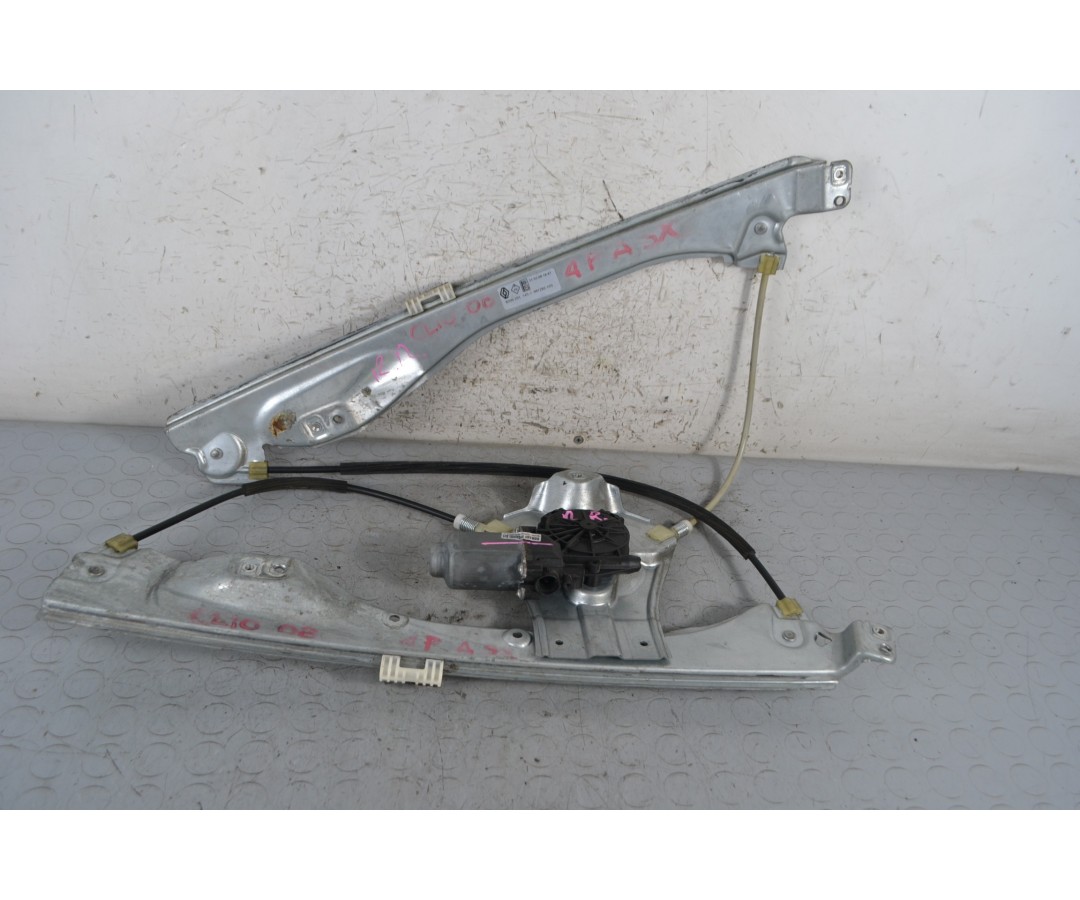 Macchinetta alzacristalli anteriore SX Renault Clio Grandtour Dal 2005 al 2013 Cod 8200291145-J  1674749577780