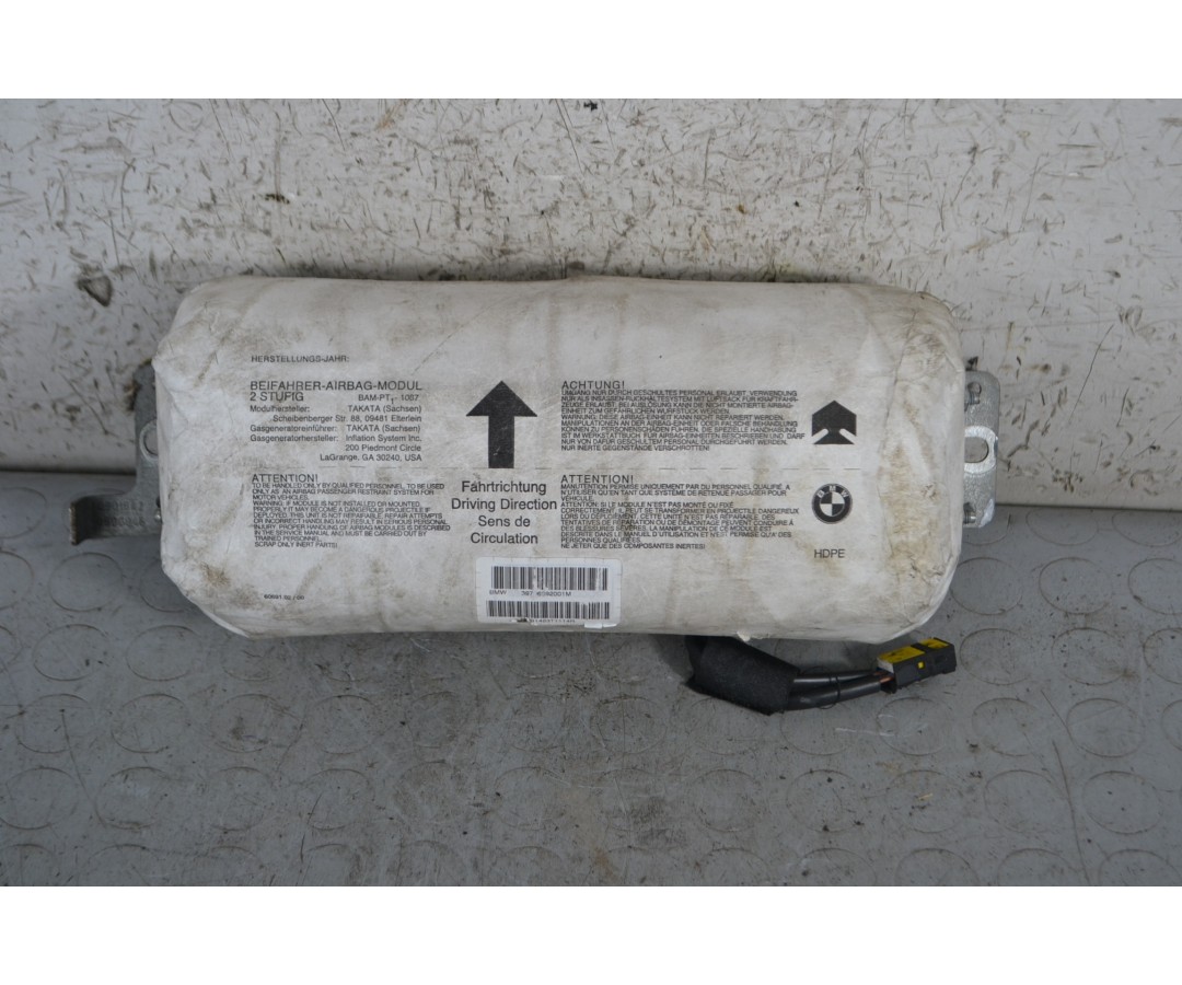 Airbag Lato Passeggero BMW Serie 3 E46 dal 1998 al 2005 Cod 39706592001  1675179355504