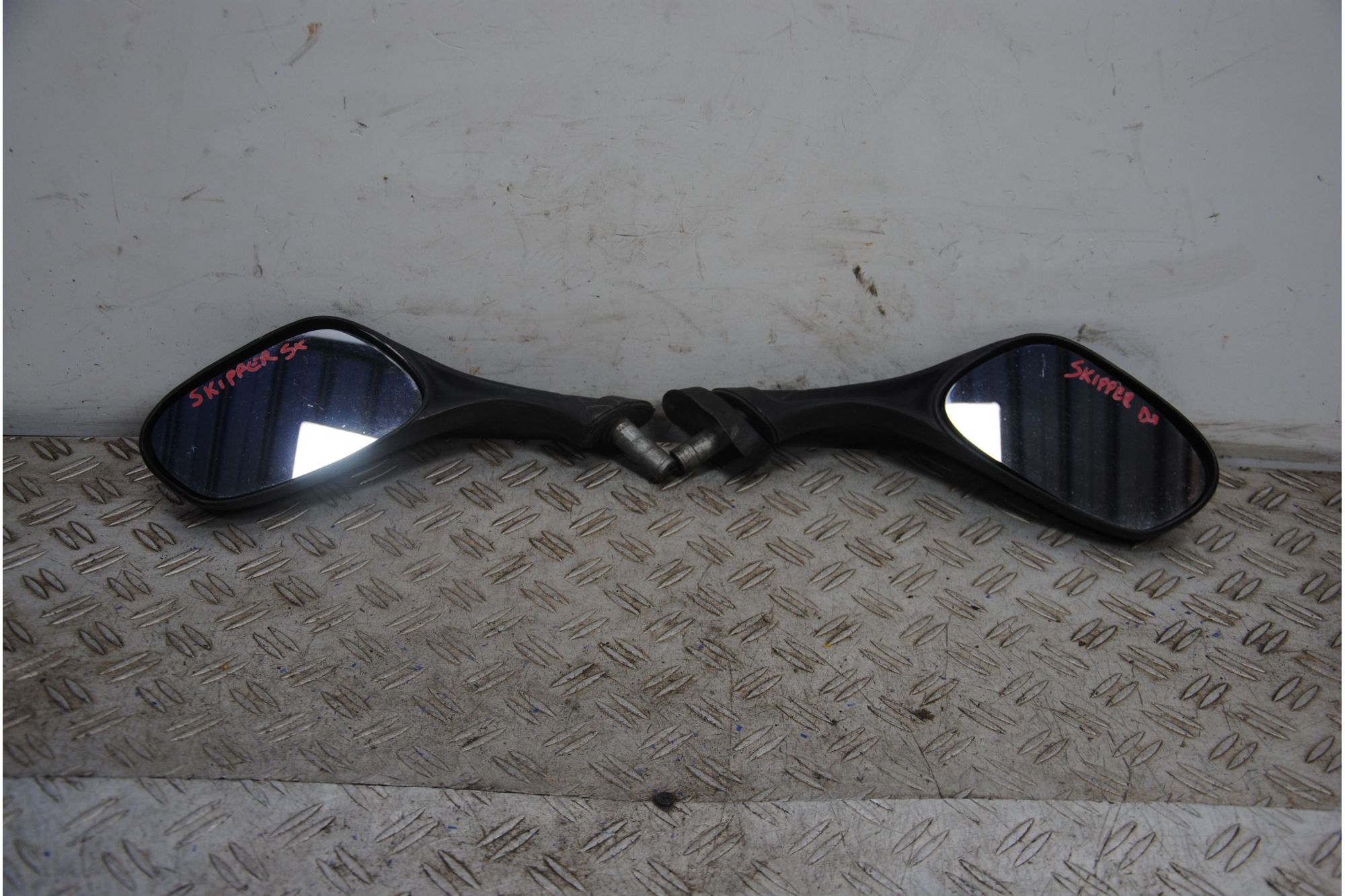 Coppia Specchietti Retrovisori Piaggio Skipper 125 4T Dal 2000 Al 2004  1693233688825
