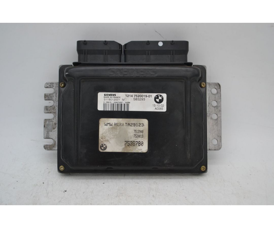 Centralina ECU Mini One R50 R52 R53 dal 2001 al 2007 Cod 7520019-01  1696239748081