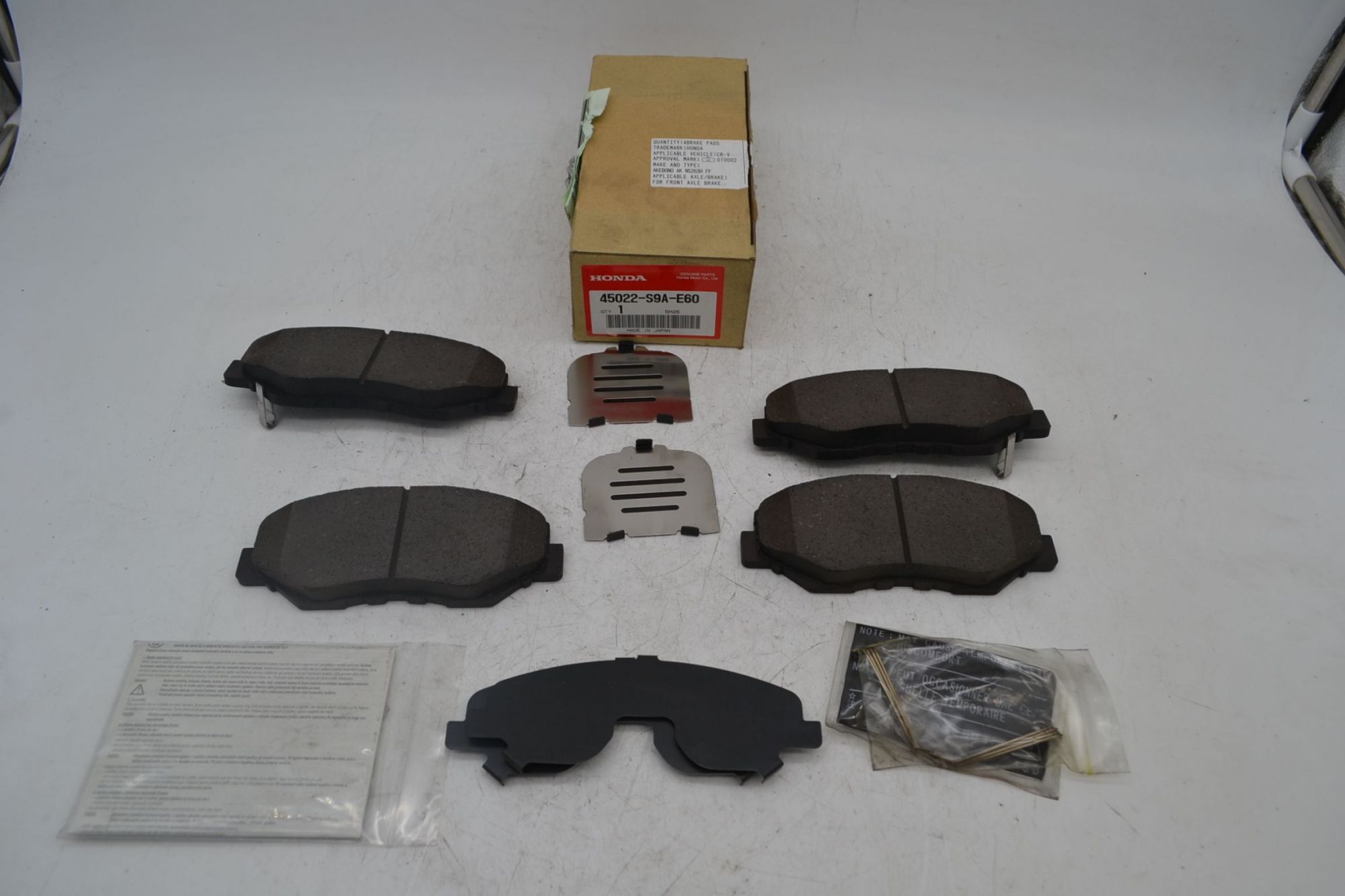 Kit Pastiglie Freno Anteriori Honda CR-V dal 2002 al 2007 Cod 45022-s9a-e60  1697554220382