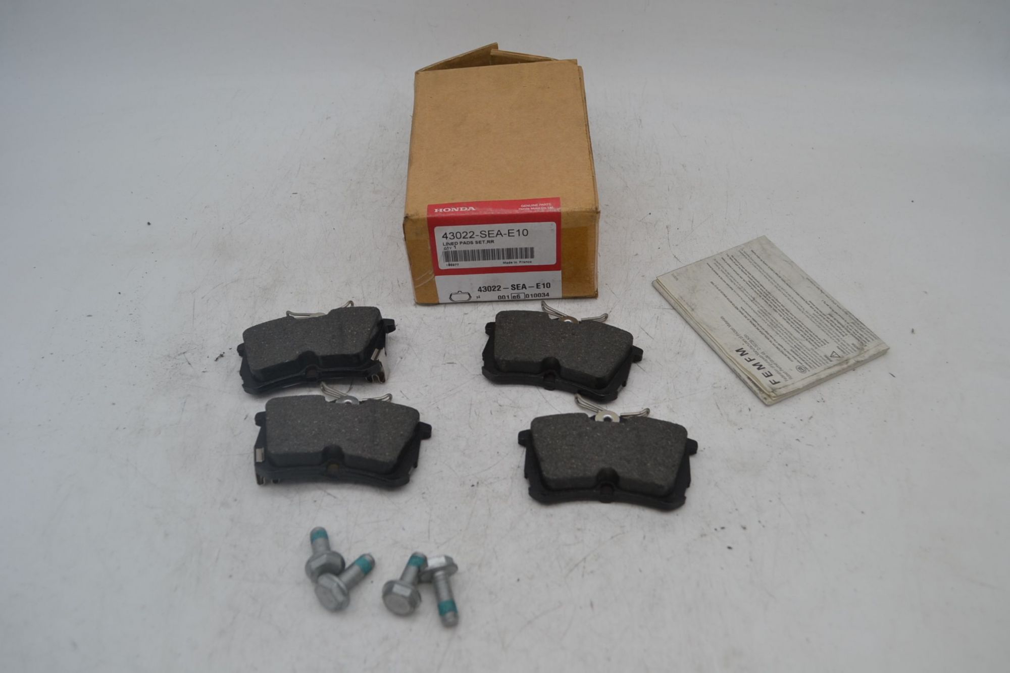 Kit Pastiglie Freno Posteriori Honda Accord VII dal 2002 al 2007 Cod 43022-sea-e10  1697555455837