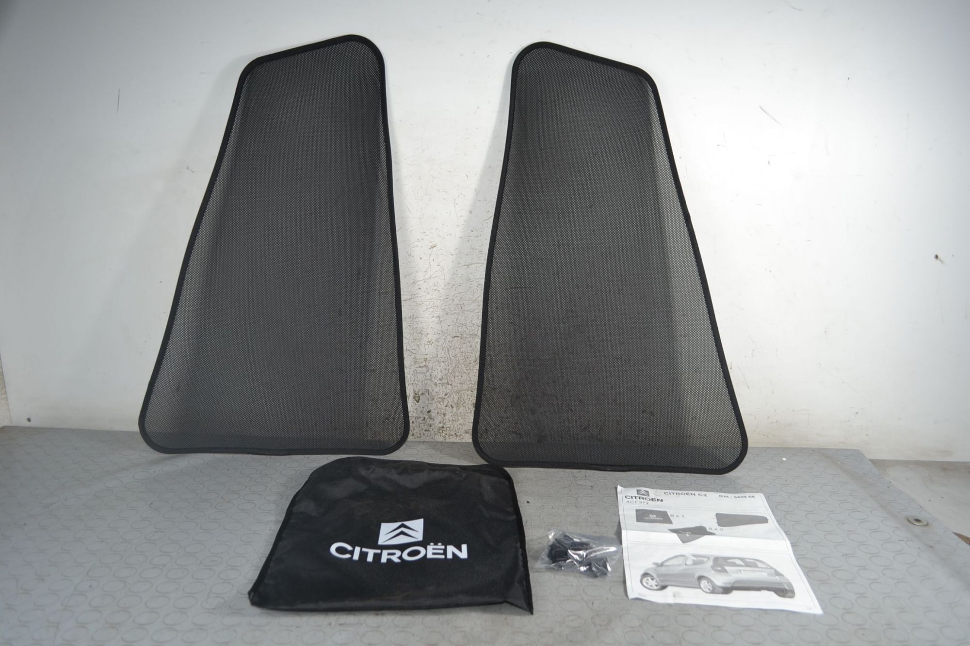 Coppia Tendine Parasole Finestrini Posteriori Citroen C2 Dal 2003 al 2009 Cod 9459.68  1697720766294