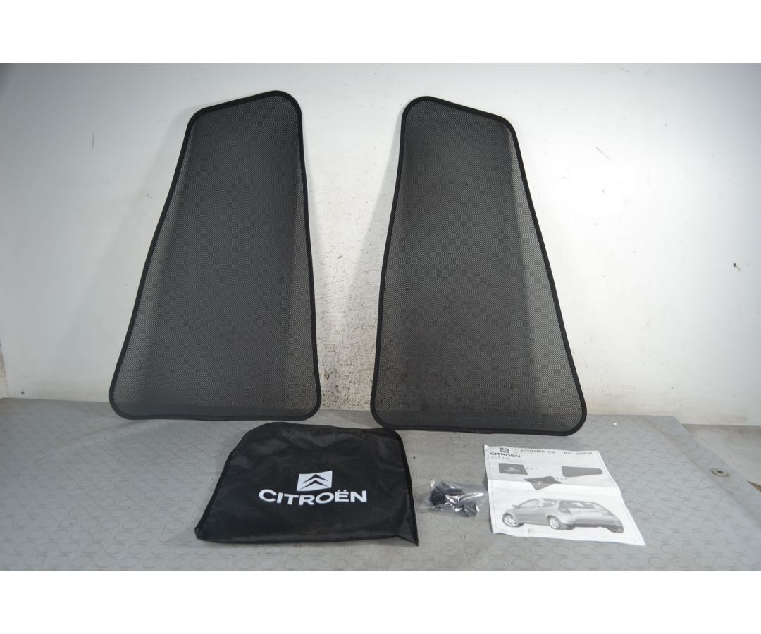 Coppia Tendine Parasole Finestrini Posteriori Citroen C2 Dal 2003 al 2009 Cod 9459.68  1697720766294