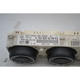 Controllo comando clima Mercedes Classe ML W163 Dal 2001 al 2005 Cod a1638204289  1702378301602