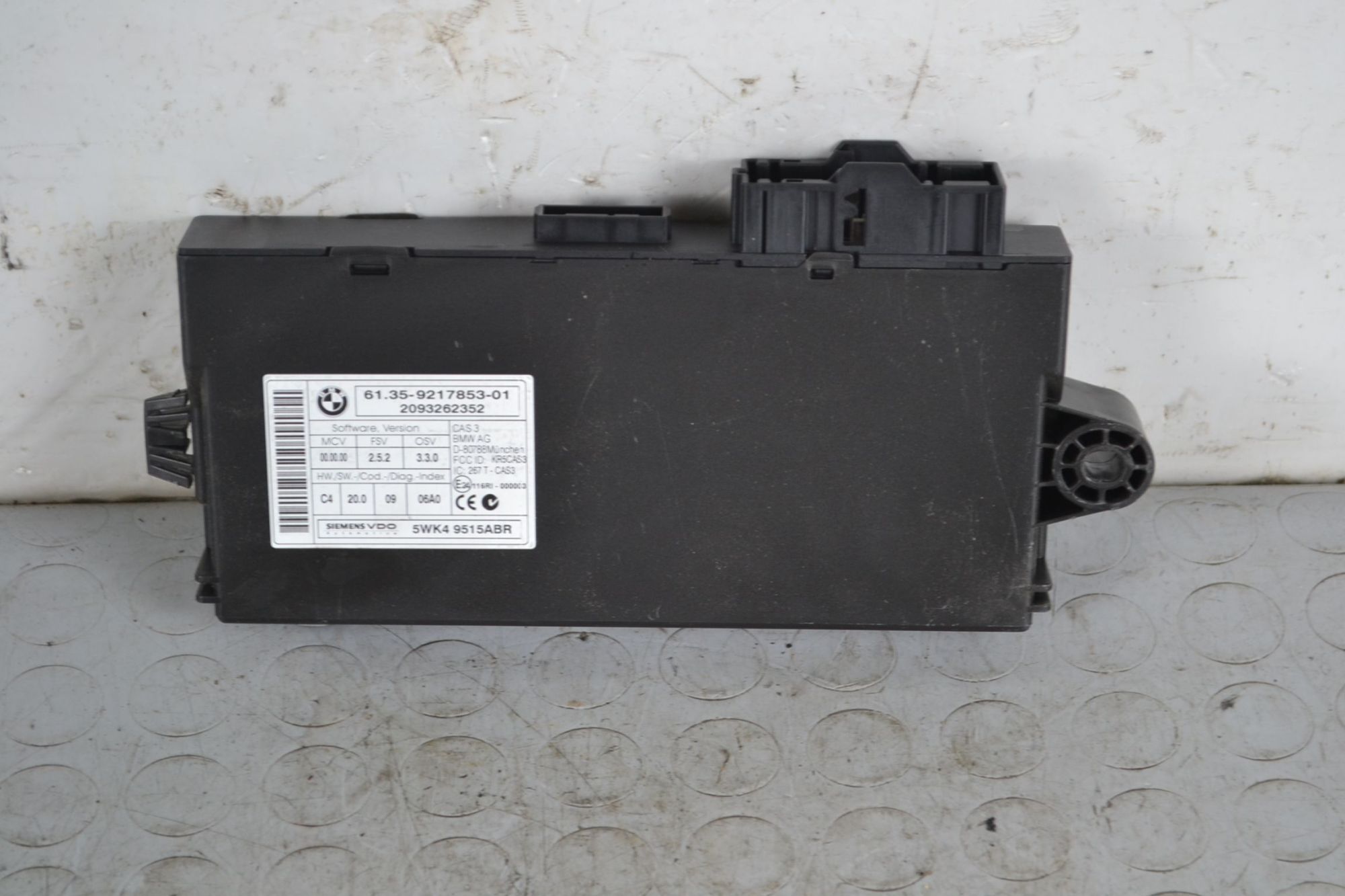 Centralina Modulo Controllo Chiave BMW Serie 3 E91 dal 09/2008 al 02/2010 Cod 61.35-9217853-01 Cod Motore N47 D20C  170498613...