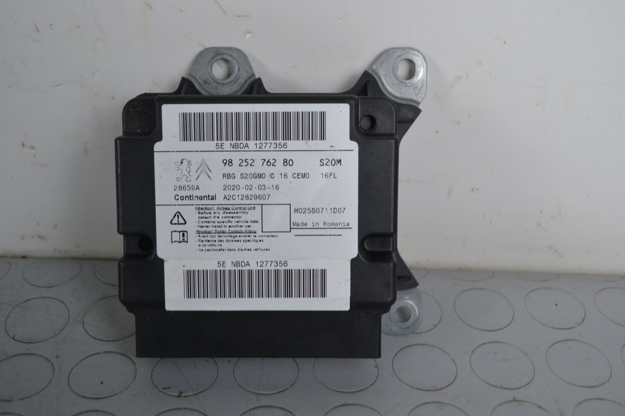 Centralina airbag Opel Crossland X Dal 2017 in poi Cod 9825276280  1705066255164