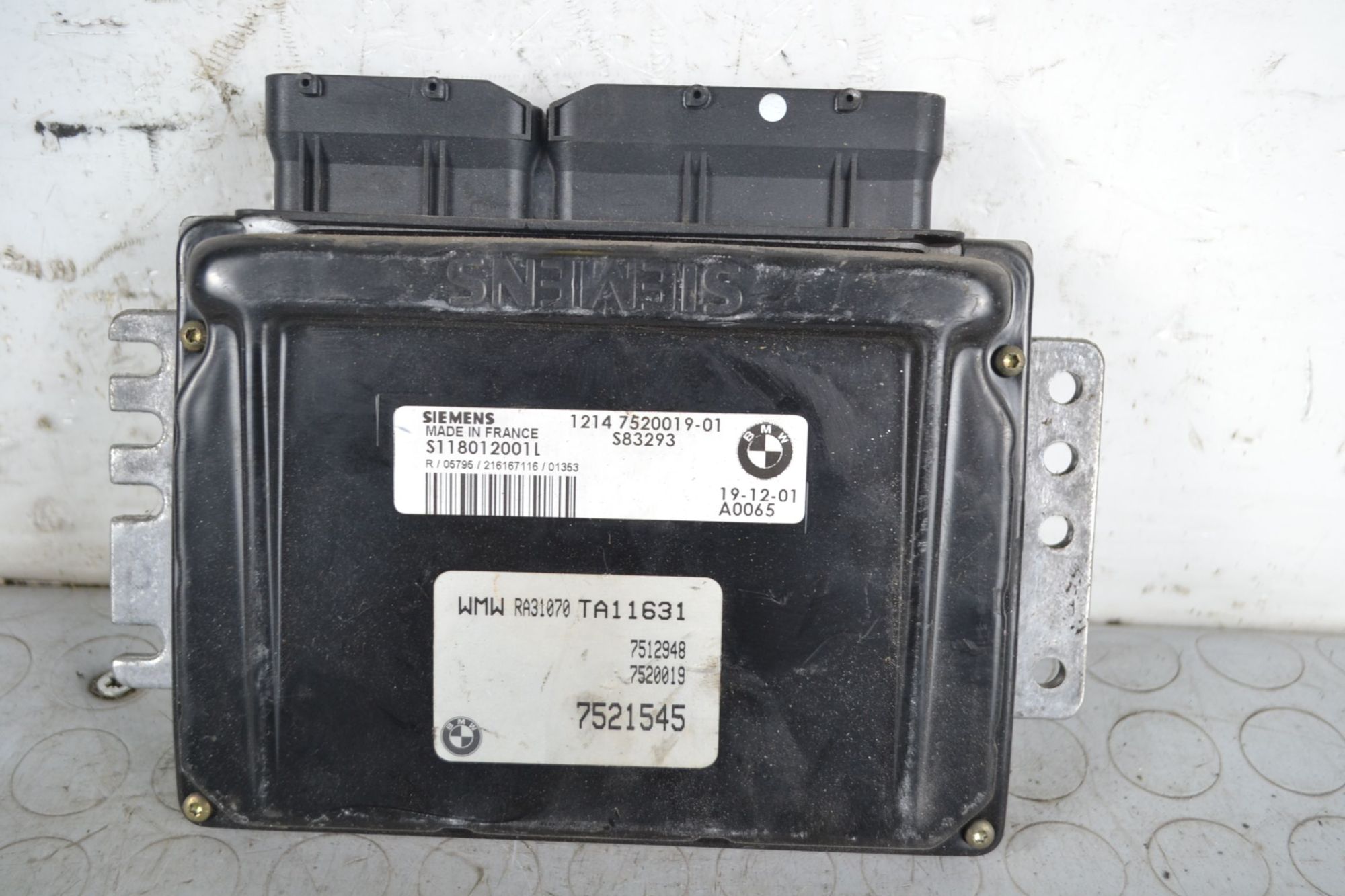 Centralina ECU Mini Cooper R50 Dal 2001 al 2007 Cod 7521545/S118012001L  1706713139615