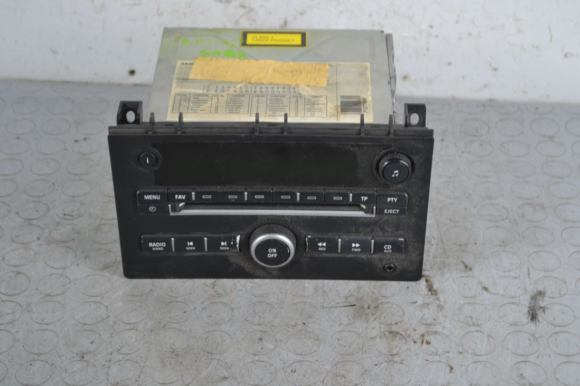 Autoradio Saab 9-3 SW YS3F dal 08/2002 al 02/2015 Cod 12799617 Cod Motore Z19DTH  1708679164731