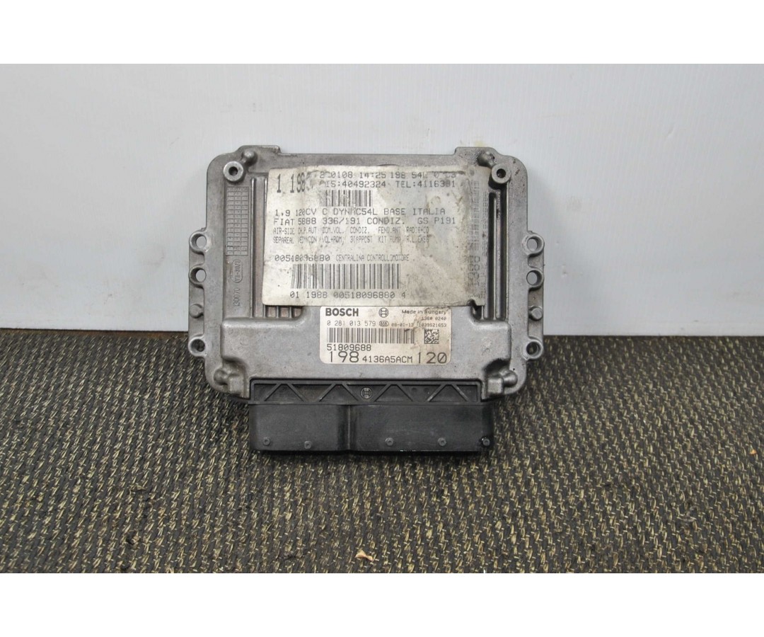 Centralina ECU Fiat Bravo Dal 2007 al 2014 cod. 51809688  2411111157329