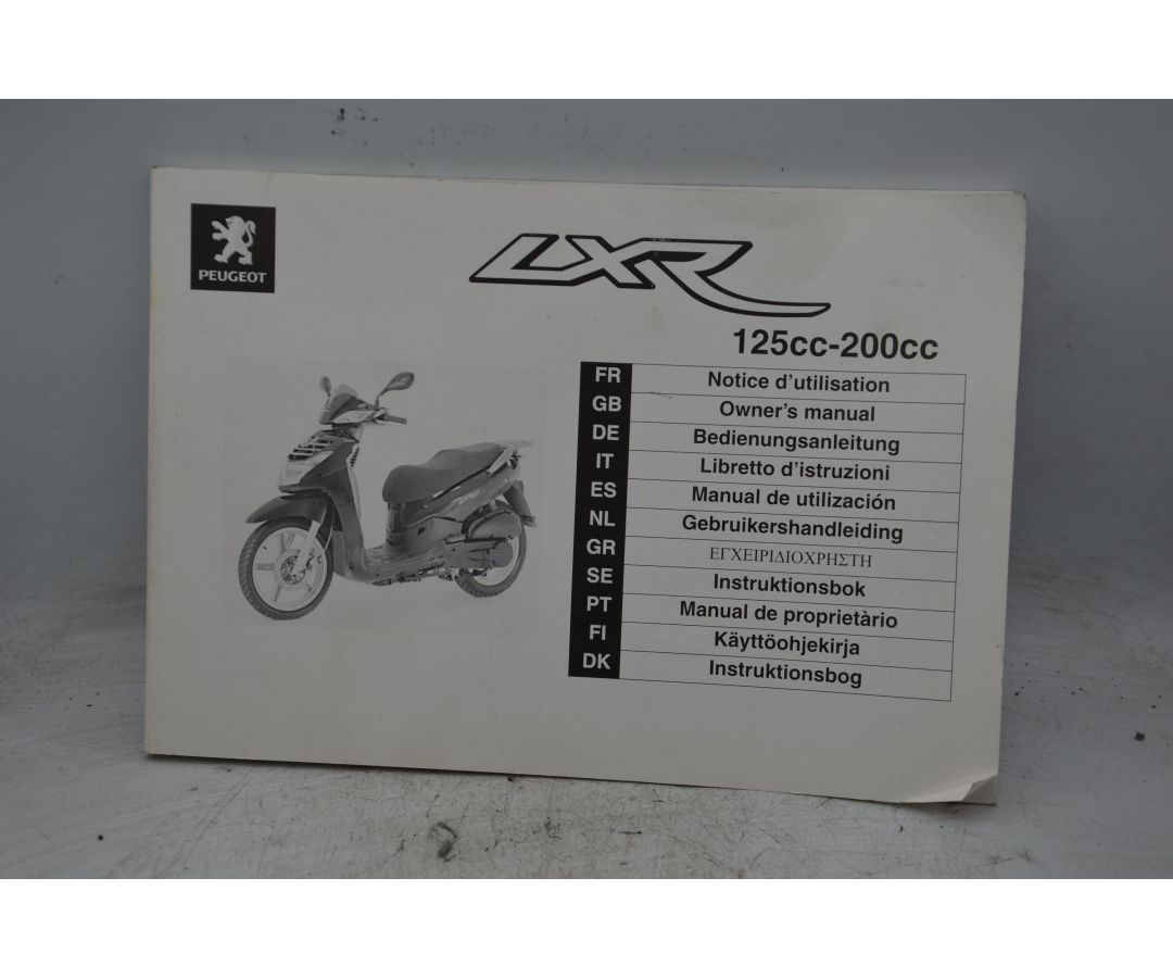 Libretto Uso E Manutenzione Peugeot LXR 200 dal 2009 al 2014  1710426526785