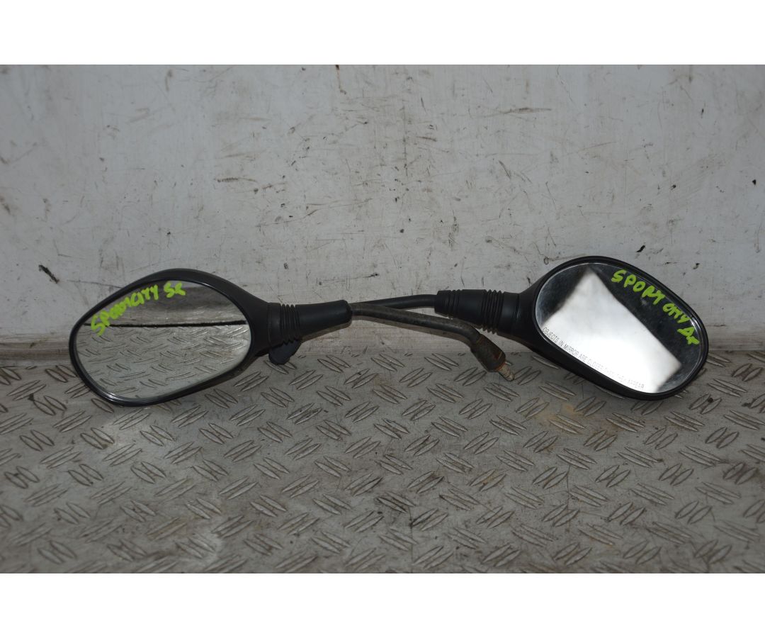 Coppia Specchietti Retrovisori Aprilia Sportcity 125 / 200 / 250 / 300 dal 2004 al 2008  1710759417149