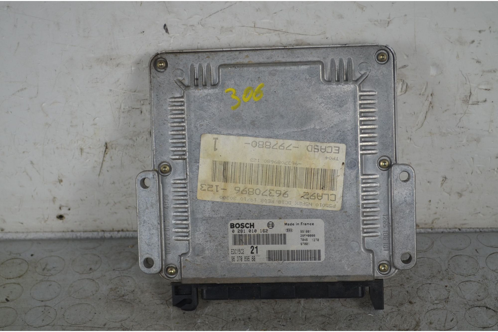 Centralina ECU Peugeot 306  Dal 1993 al 2002 Cod 0281010162  1733299099385