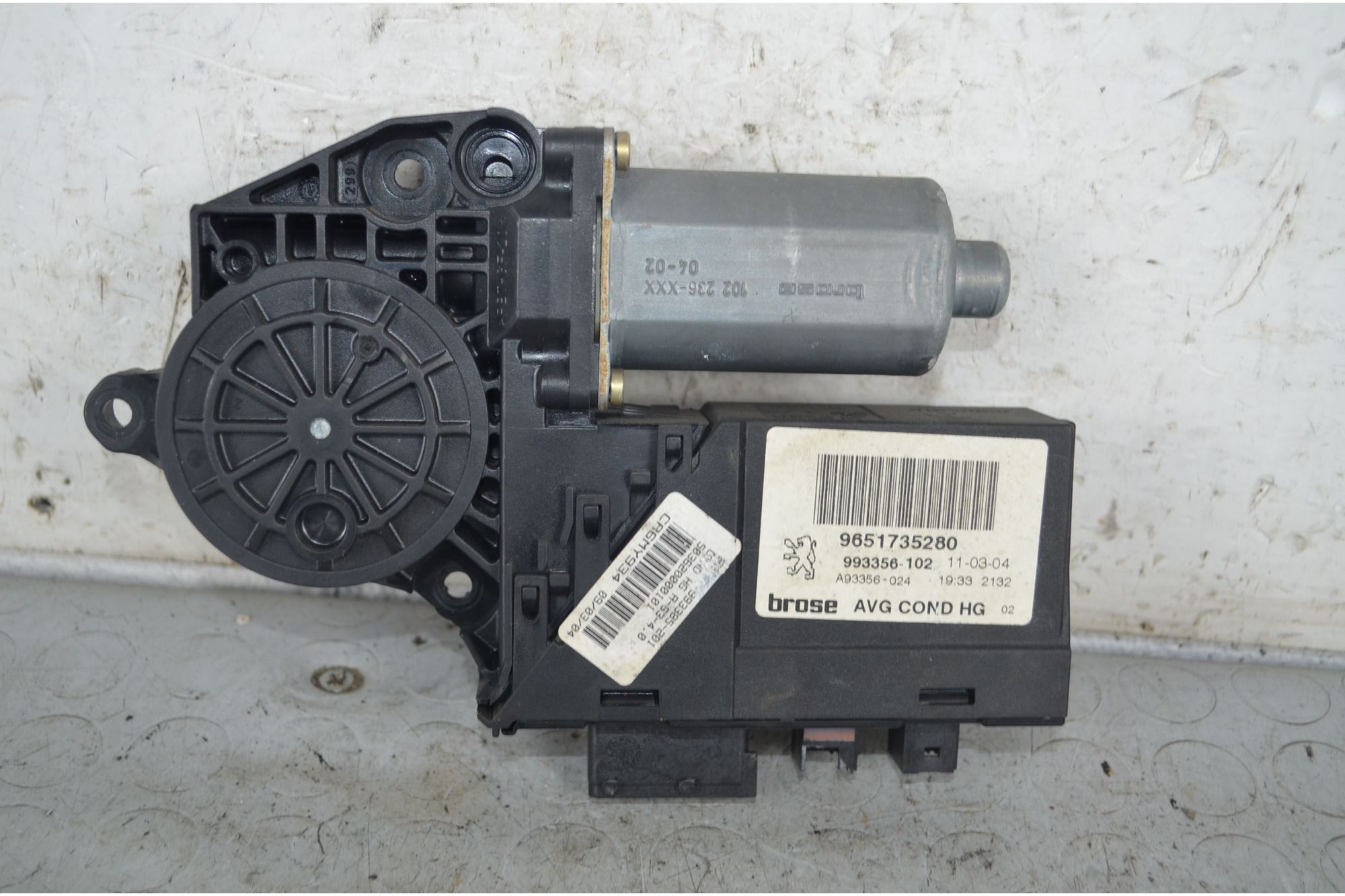 Motorino alzacristallo anteriore SX Peugeot 307 CC Dal 2001 al 2006 Cod 9651735280  1735034342879