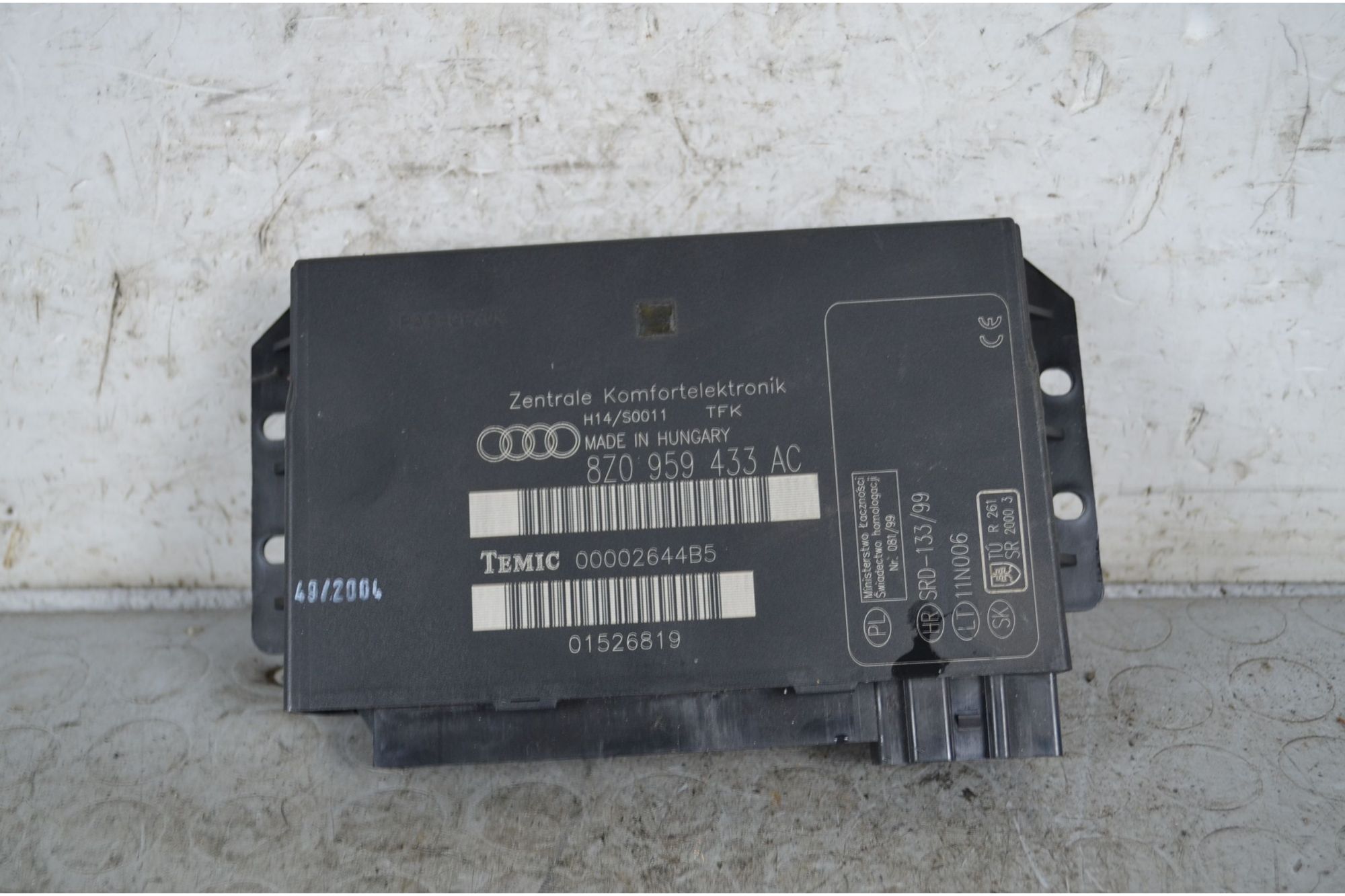 Centralina Comfort Audi A2 Dal 1999 al 2005 Cod 8Z0959433AC  1737016814039