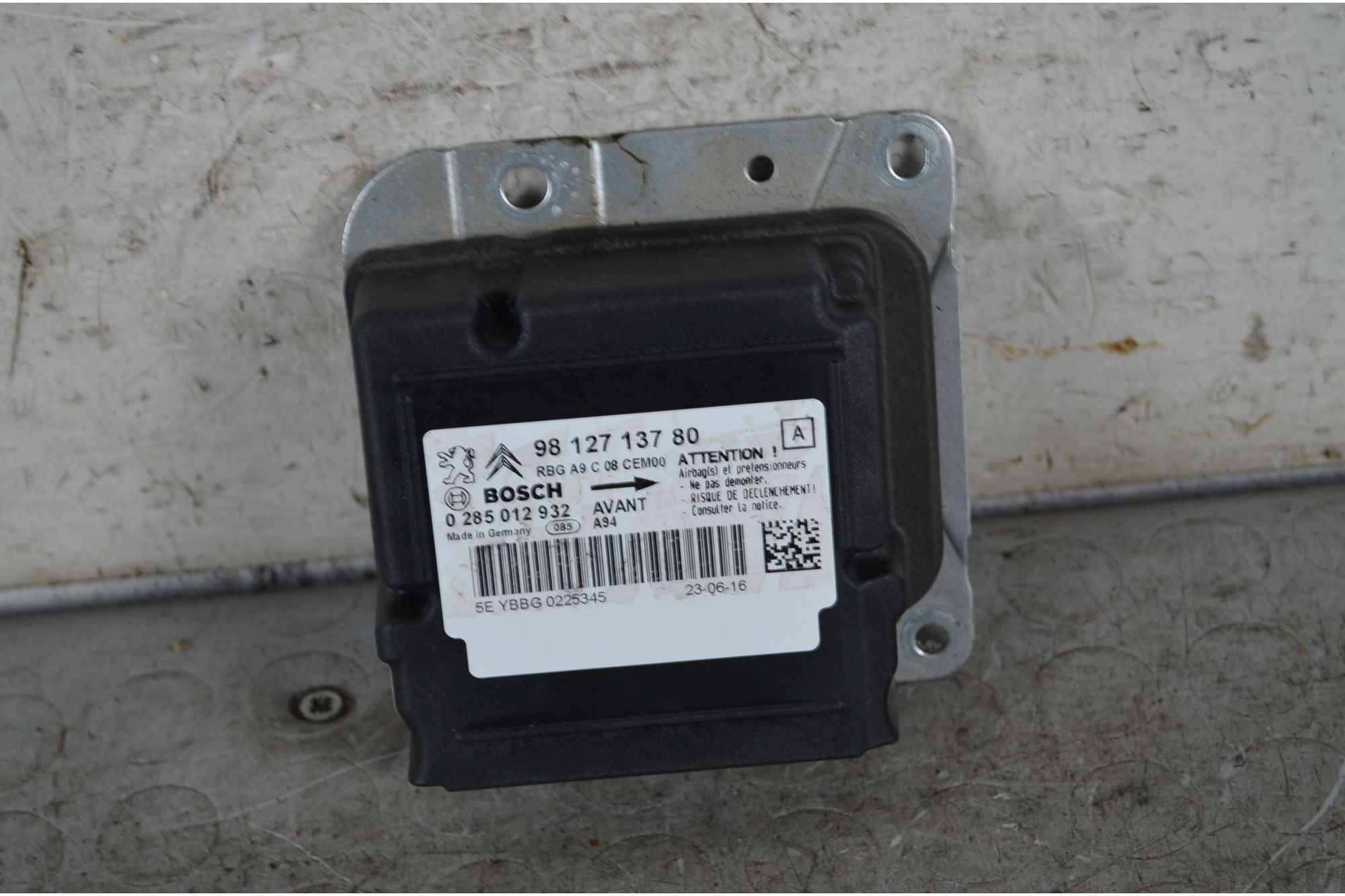 Centralina Airbag Peugeot 2008 Dal 2013 al 2019 Cod 9812713780  1738675641530