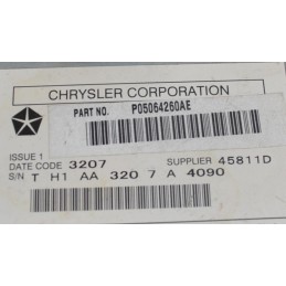 Centralina controllo GPS Chrysler 300 C / Jeep Cherokee Cod. 45811D  1620201504474