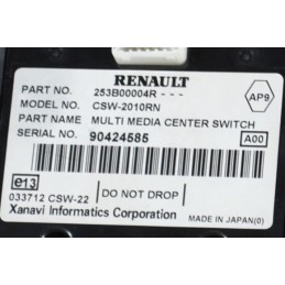 Tunnel centrale + comandi navigatore Renault Megane Dal 2008 al 2016 Cod. 90424585/253B00004R  1620917235204