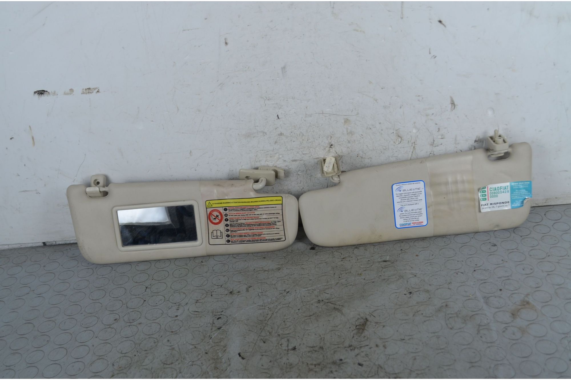 Alette Parasole DX e SX Fiat 500 Dal 2007 al 2015 Cod 896002B032  1746008799117