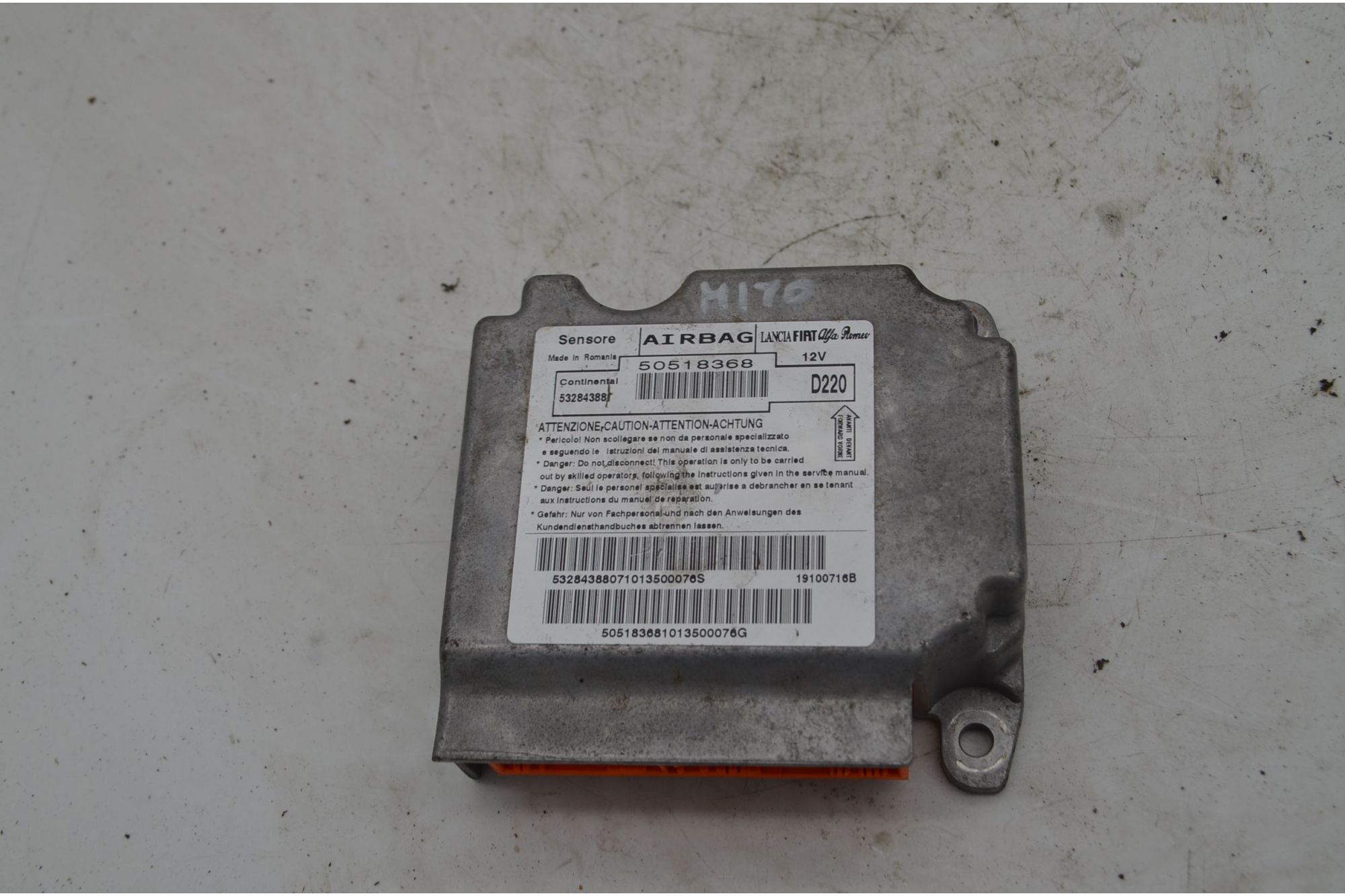 Centralina Airbag Alfa Romeo Mito Dal 2008 al 2018 Cod 50518368  1746521164942