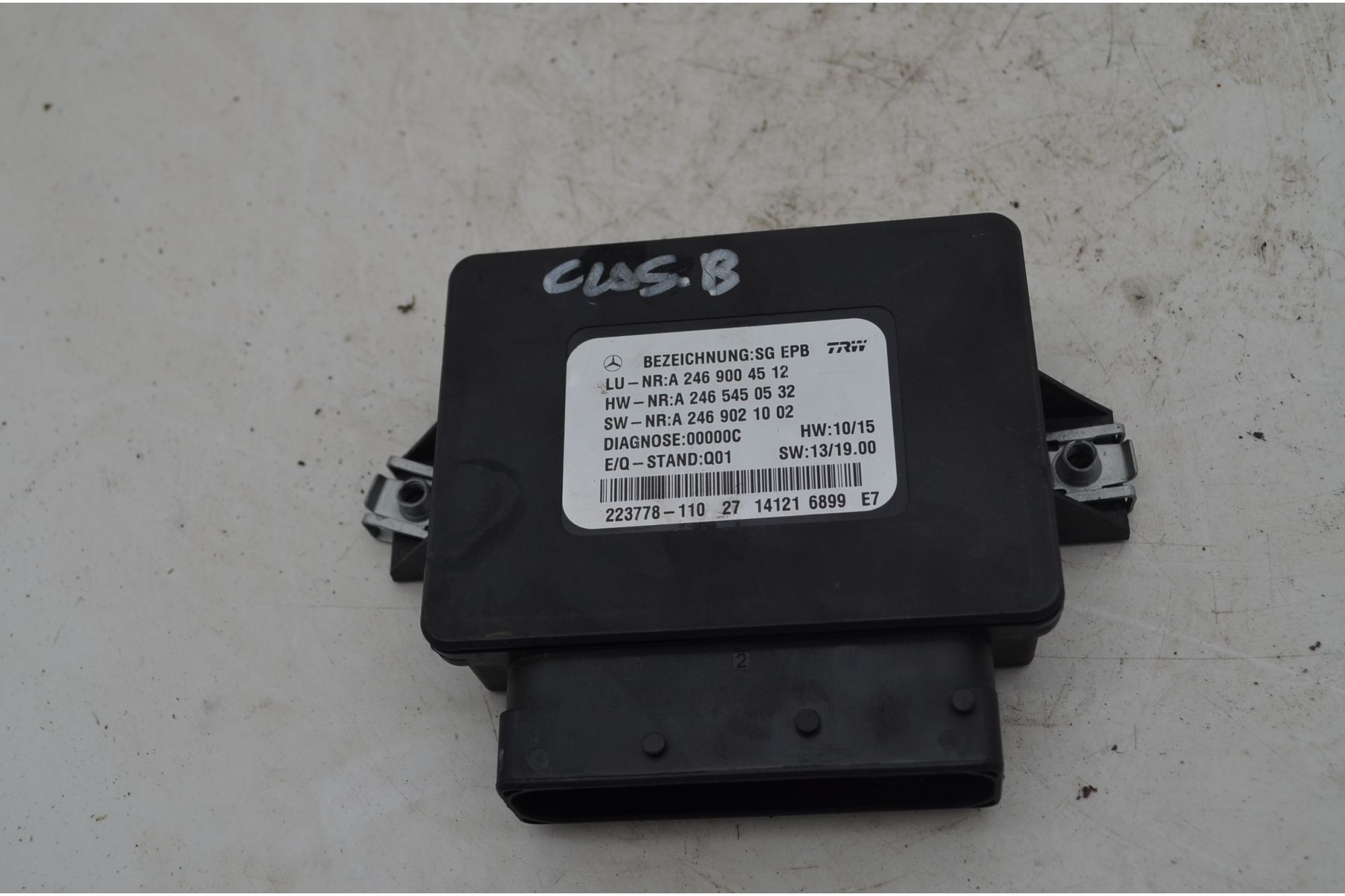 Centralina Freno a Mano Mercedes Classe B W246 Dal 2011 al 2019 Cod A2469004512  1746522672378
