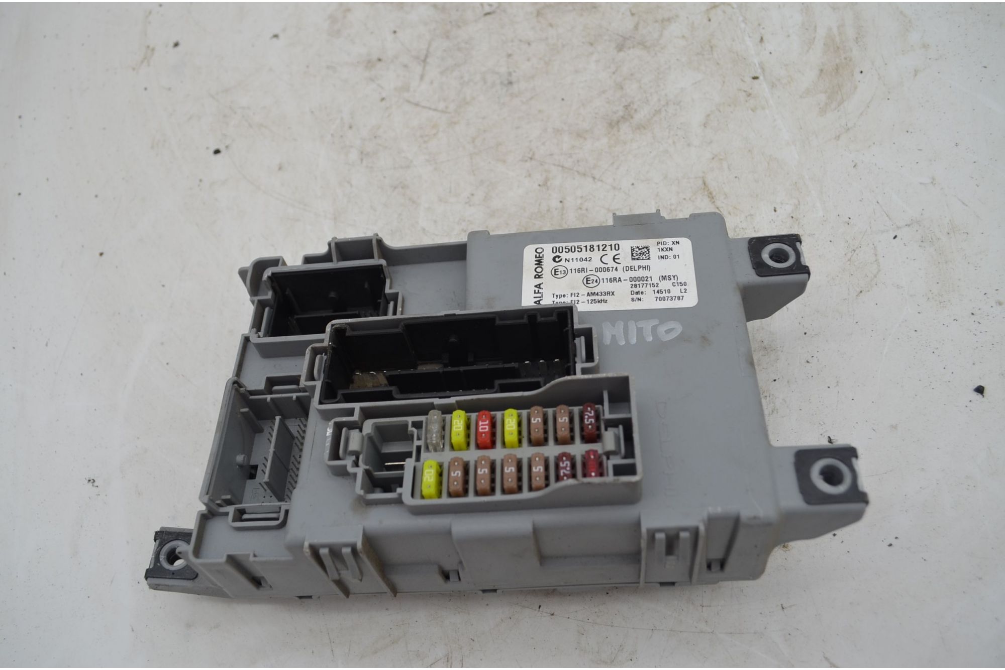 Body Computer Alfa Romeo Mito Dal 2008 al 2018 Cod 00505181210  1746611731405