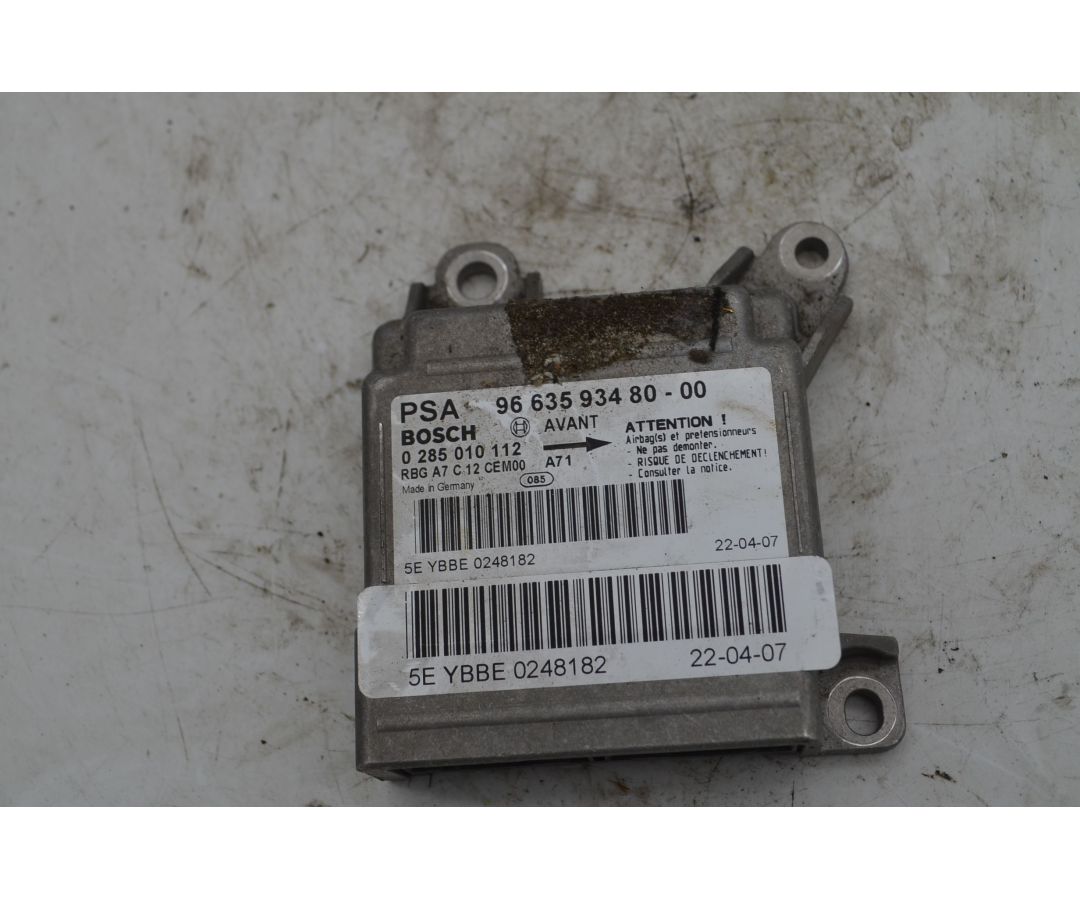 Centralina Airbag Peugeot 207 Dal 2006 al 2015 Cod 9663593480-00 1746785928632 Centralina Airbag Peugeot 207 Dal 2006 al 2015 Cod 9663593480-00 1746785928632