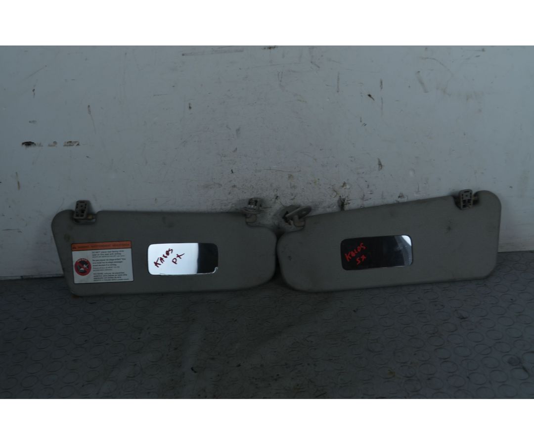 Alette Parasole DX e SX Chevrolet Kalos Dal 2002 al 2008 Cod 96650100 1747119385657 Alette Parasole DX e SX Chevrolet Kalos Dal 2002 al 2008 Cod 96650100 1747119385657