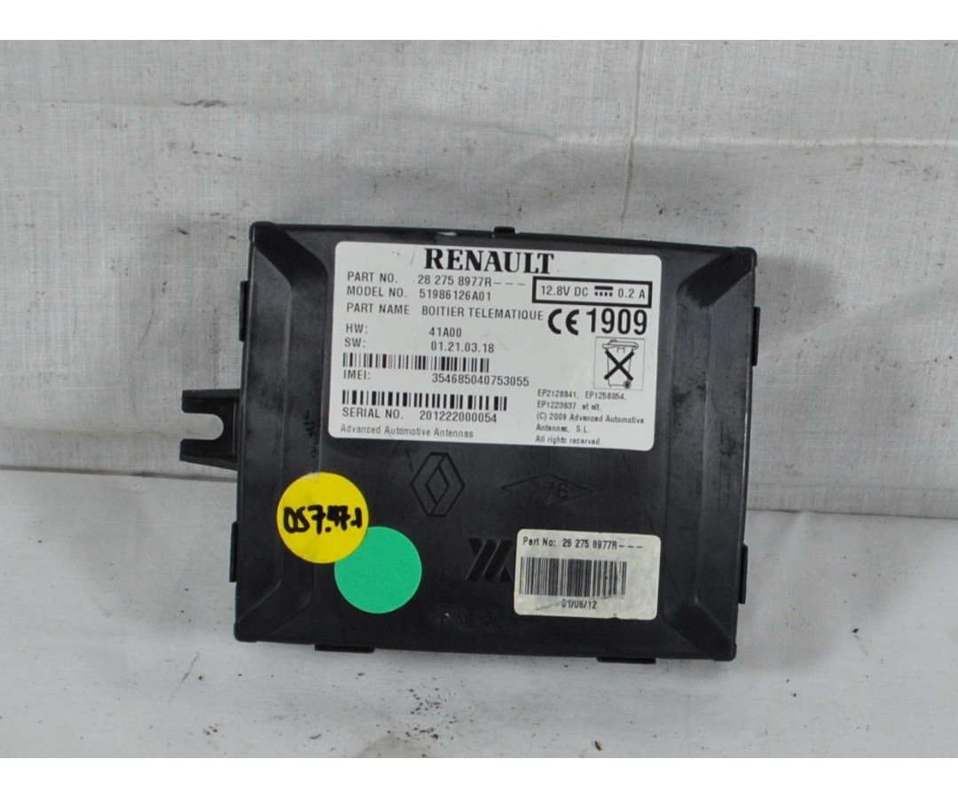 Centralina ECU Renault Clio Dal 2012 al 2019 Cod. 282758977R  1621601674040