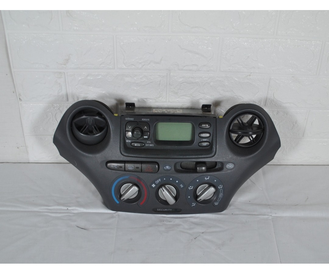 Controllo comando clima + autoradio Toyota Yaris XP10 Dal 1999 al 2005 Cod. 86110-52022-BO  1623668353562