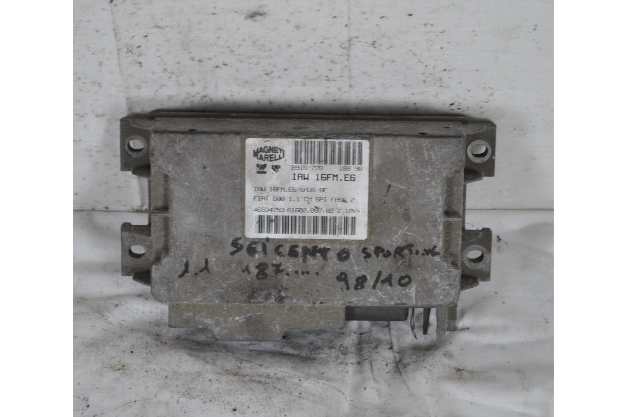 Centralina ECU Fiat 600 dal 1998 al 2010 Cod.46534753  1625554844222