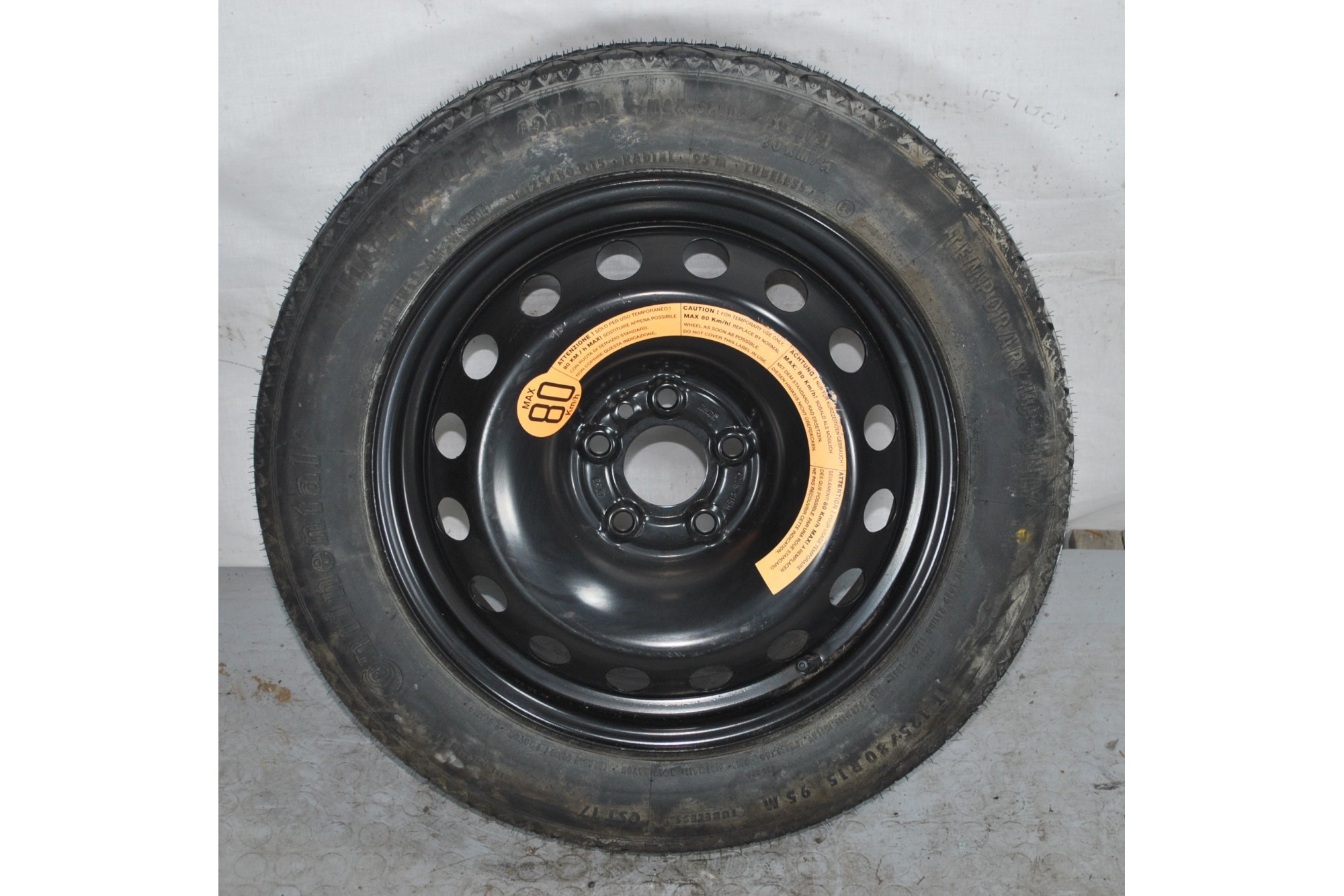 Ruotino di Scorta Alfa Romeo 156 dal 1997 al 2007 125/80 R15 5 Fori  1628606700194