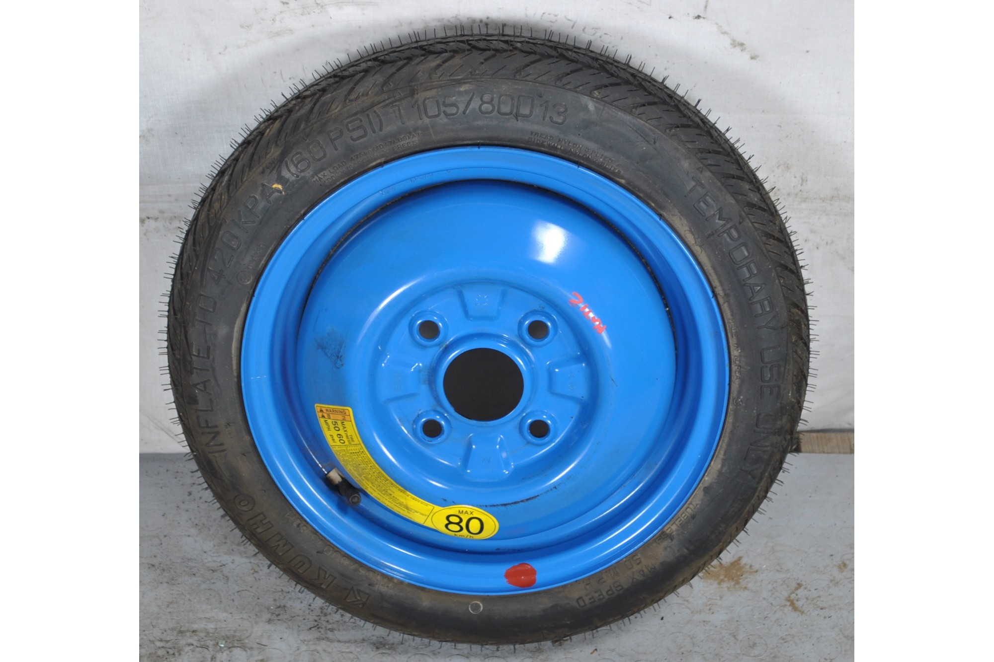 Ruotino di Scorta Chevrolet Matiz dal 2005 al 2010 105/80 R13 4 Fori  1628607613295