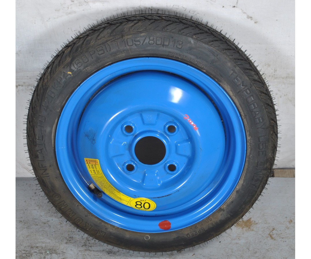 Ruotino di Scorta Chevrolet Matiz dal 2005 al 2010 105/80 R13 4 Fori  1628607613295