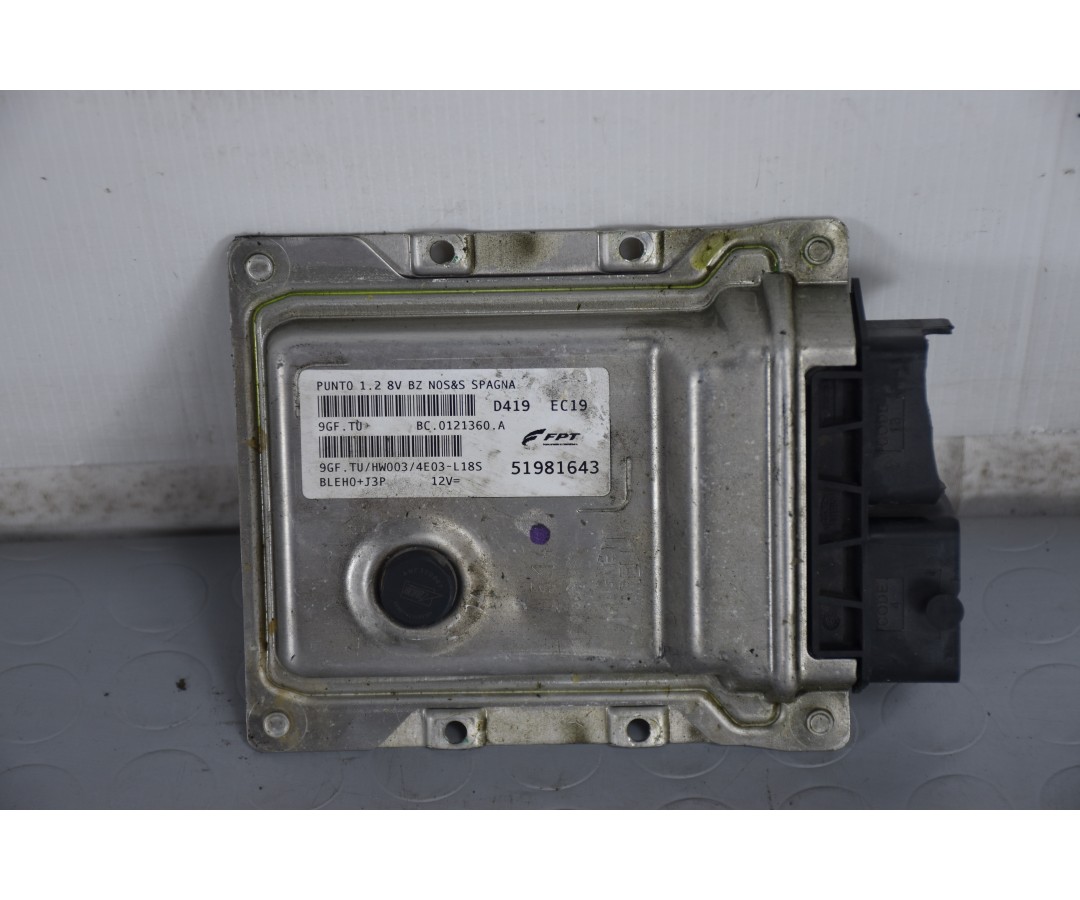 Centralina ECU Fiat Punto EVO dal 2009 al 2012 Cod 51981643  1631520944148