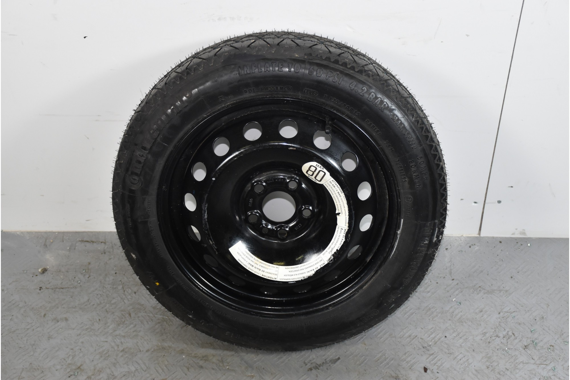 Ruotino di scorta Alfa Romeo 156 Dal 1997 al 2007 5 fori 125/80 R15  1637939303057