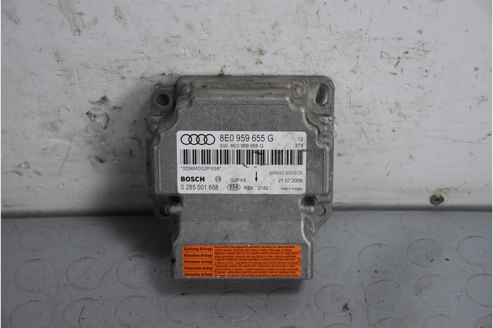 Centralina Airbag Audi A4 B7 dal 2004 al 2009 Cod 8e0959655g  1639381783623