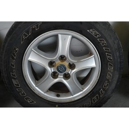 Treno completo gomme e cerchi Hyundai Terracan dal 2001 al 2007 225/70 R16 102S 5 Fori  1642087465328