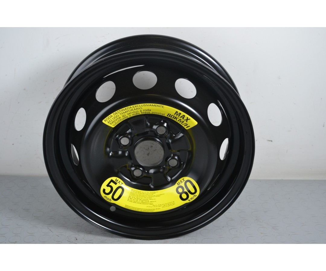 Cerchio ruota di scorta R14 Hyundai I10 PA Dal 2007 al 2013 Cod 52910-07850  1646308712321