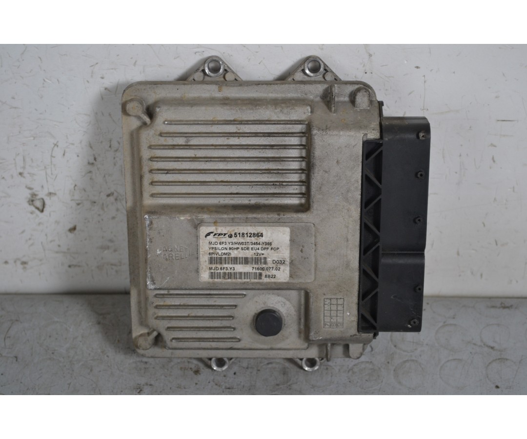 Centralina ECU Lancia Ypsilon 1.3 MJT 90CV dal 2006 al 2010 Cod 51812864  1652365356750