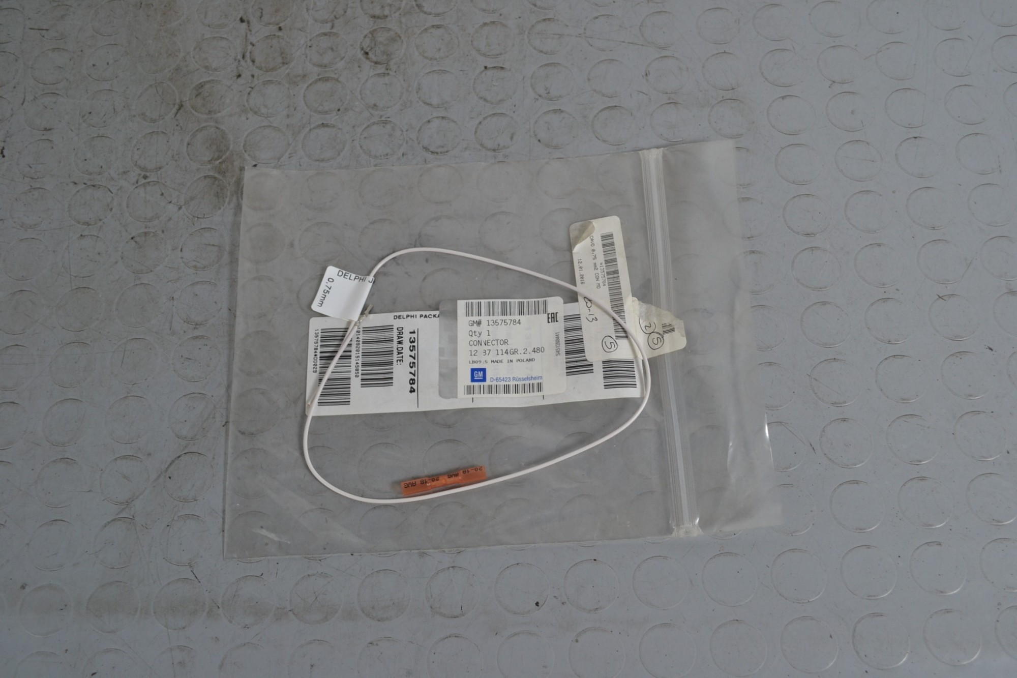 Cavo 0.75 mm2 + Morsetto Opel Cod 13575784  1654764883608